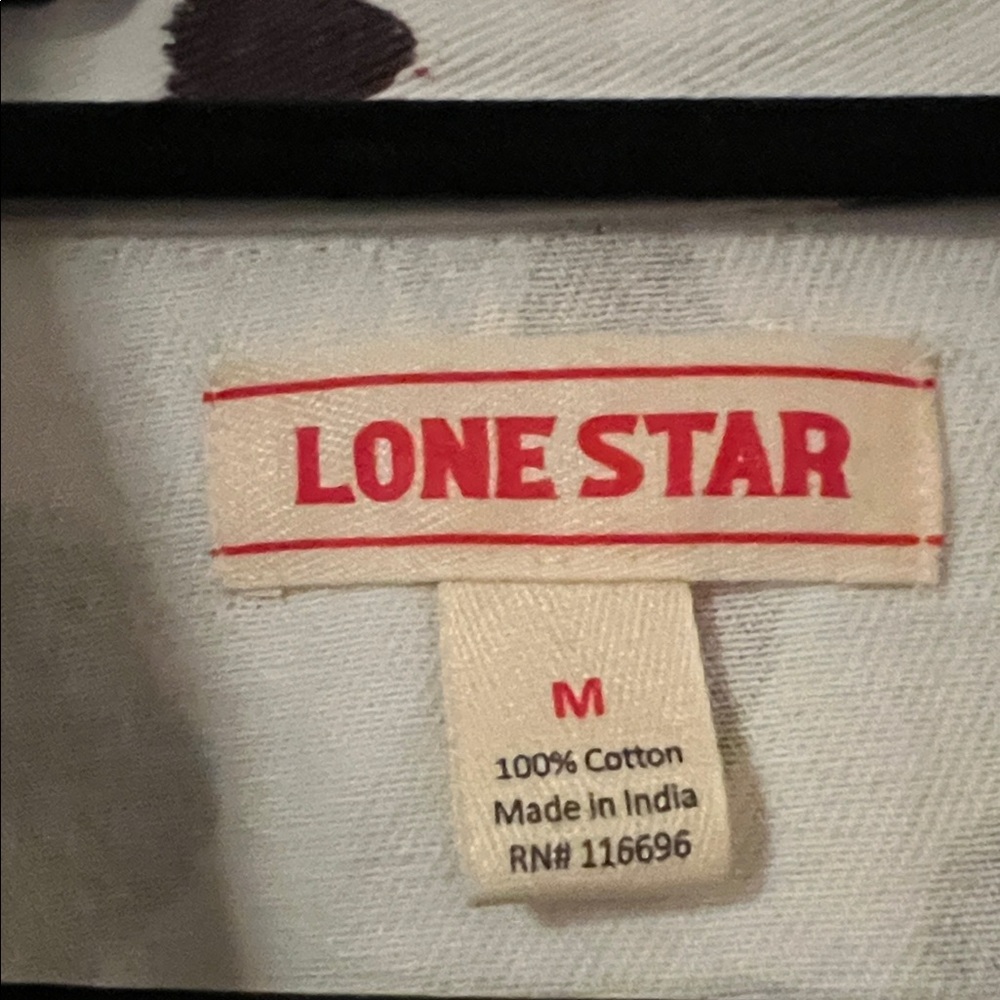 Lone Star Juniors Brown and White Cow Print Jean Jacket - Picture 2 of 7